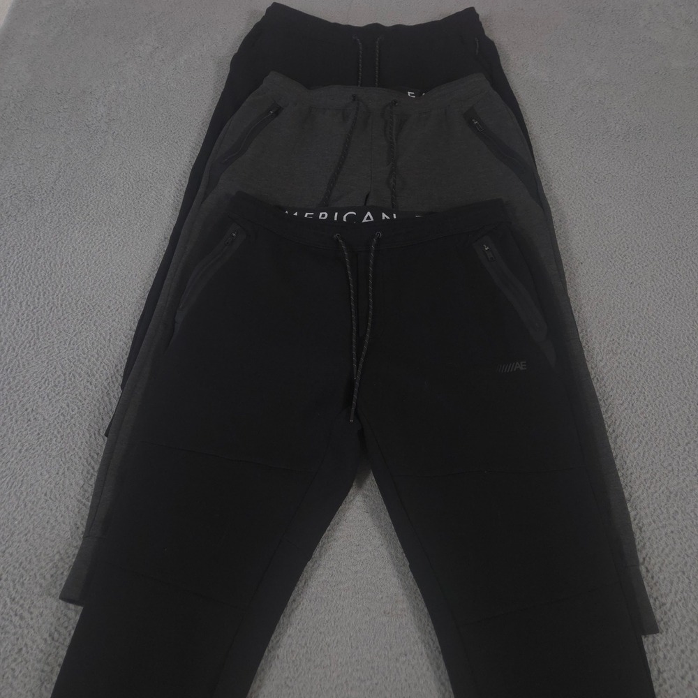 LOT OF 3 American Eagle Pants Men XL Multi Tapered Joggers Recycled Blend Pocket